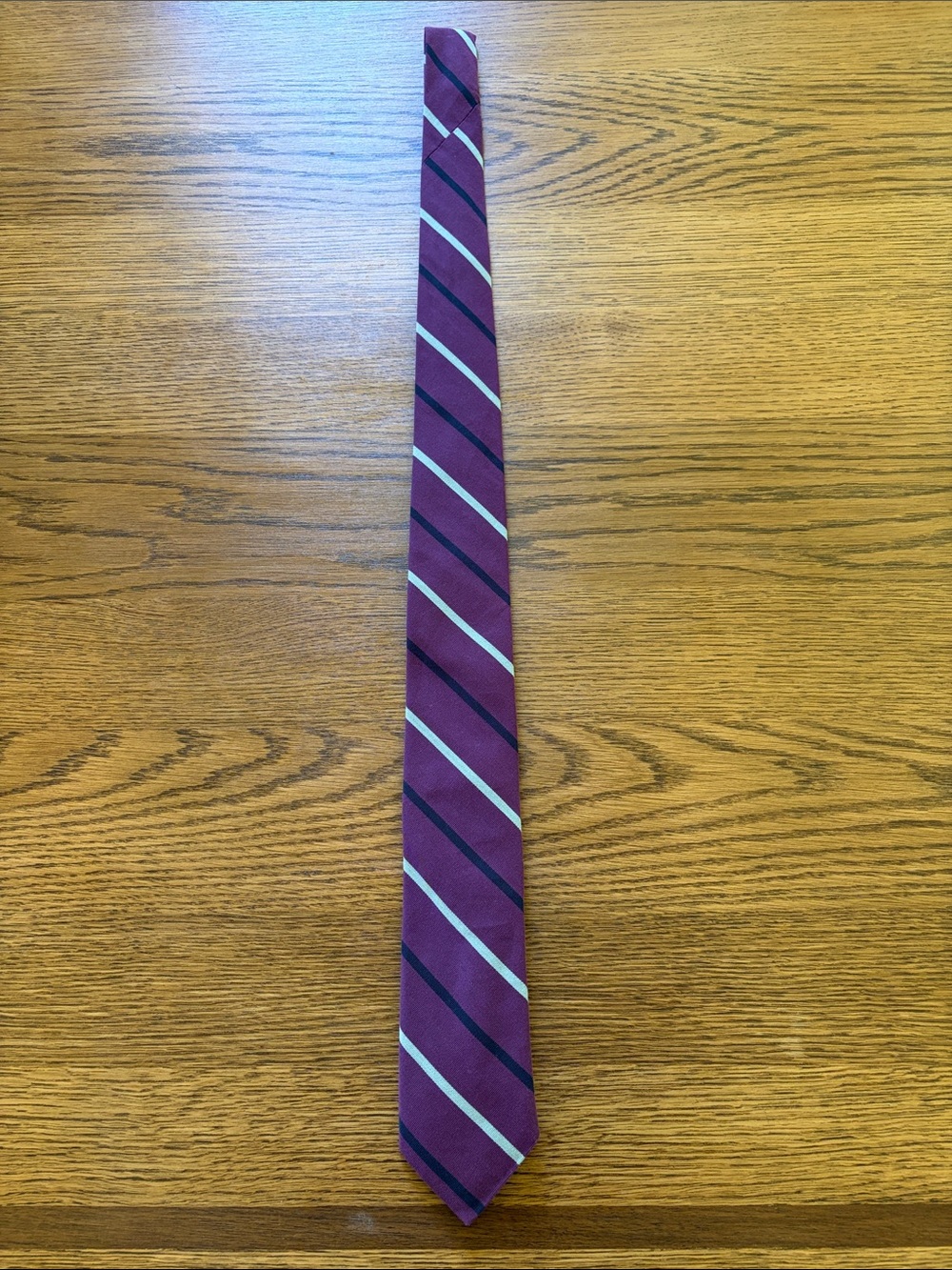 Todd Snyder Classic Burgundy Striped Men's Tie